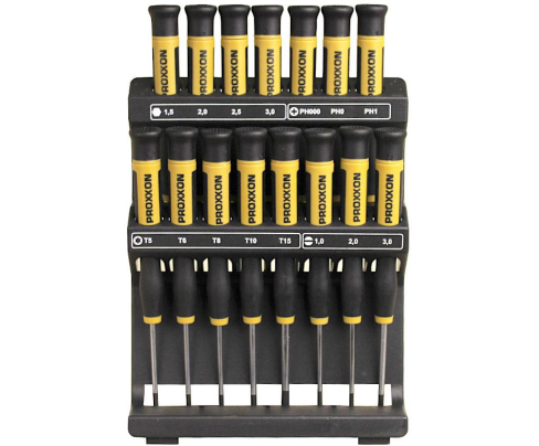 Набор микроотверток SL PH TX HEX Proxxon 15 шт. 28148