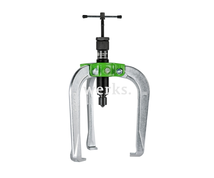 Универсальный трёхзахватный съёмник с самоцентрирующимися захватами  и коротким гидравлическим шпинделем KUKKO 845-4-B