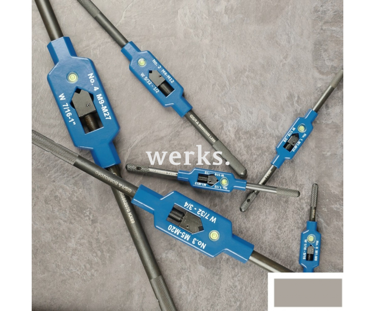 Вороток Нр. 4 стальной, Silver с уровнем Werks W.13992