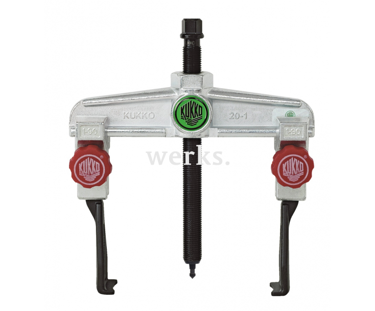 Универсальный двухзахватный съёмник с узкими, быстрорегулируемыми захватами KUKKO 20-1+S