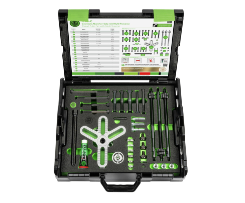 Многосторонний набор съемников болтов, диапазон зажима до 150 мм и глубина зажима 270 мм, макс. усилие натяжения 5 т KUKKO K-68-C