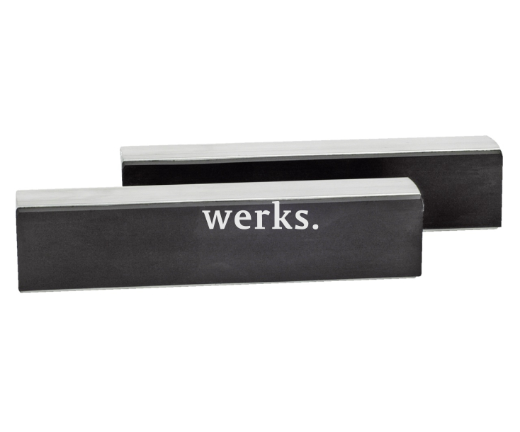 Тисочные накладки с магнитной полосой, алюминий/резина, серые KUKKO 545G100