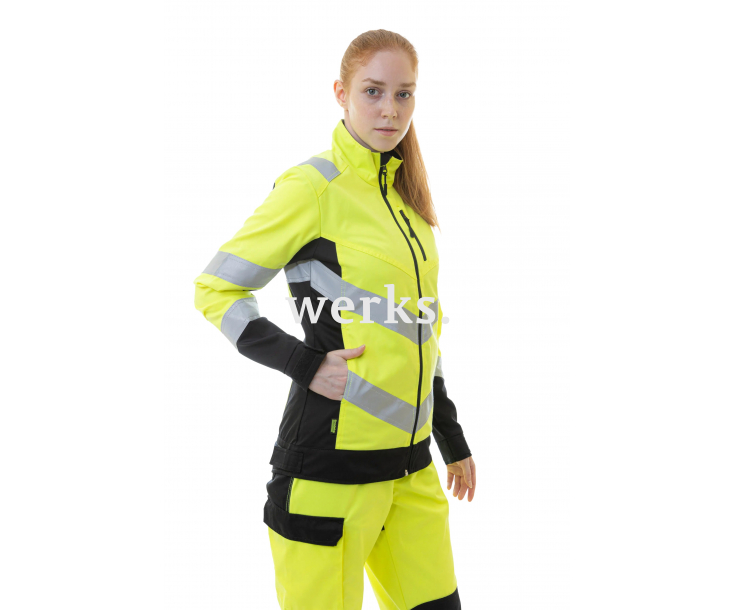 Женская сигнальная куртка Brodeks KS229 желтый/черный (XL)