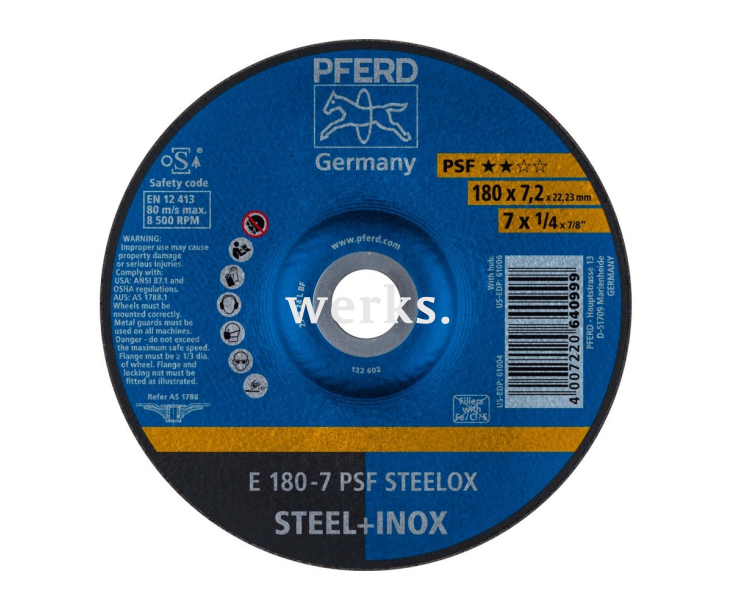 Круг шлифовальный Pferd E 180 - 7 PSF STEELOX