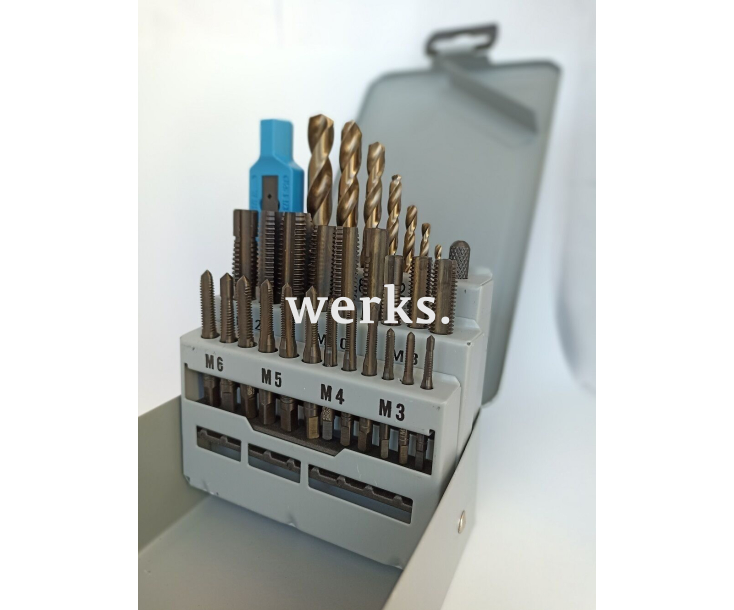 Набор ручных метчиков DIN 352 M3-M12 HSSE-VAP + сверла 29 предметов GSR B08508010