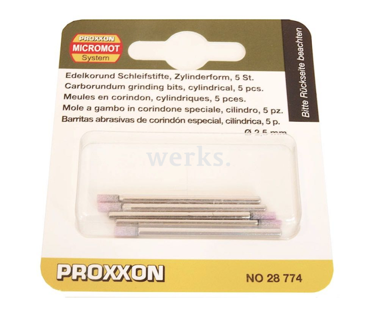 Насадки шлифовальные карборундовые (цилиндр Ø 2.5 мм) Proxxon 28774 5 шт.