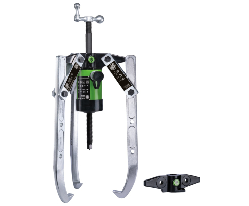 Гидравлический трёхзахватный съёмник с шарнирными захватами, гидроцилиндром с полым поршнем для привода от насоса KUKKO Y38-206