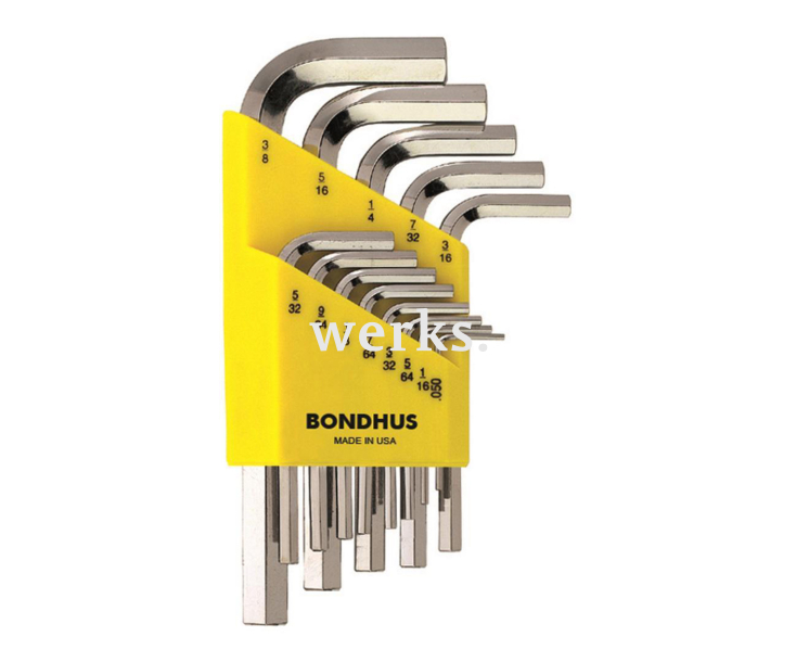 Набор штифтовых ключей HEX Bondhus 16237 дюймовых коротких хромированных 13 предметов