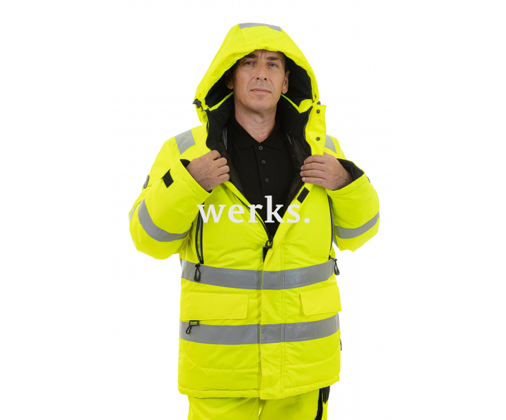 Зимняя сигнальная куртка-парка Brodeks KW 220 желтый (4XL)