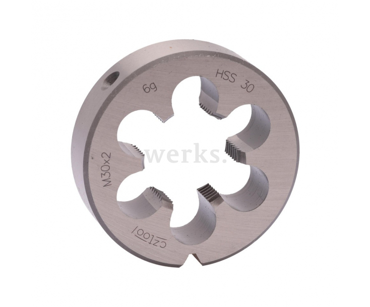 Плашка М30х2,0 HSS DIN EN 22568 6g 65х18мм Bucovice Tools 240301