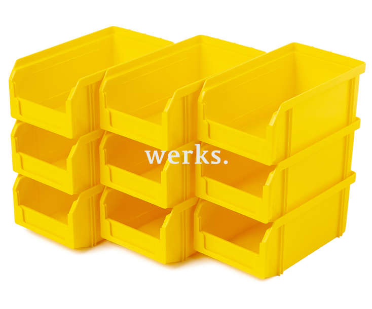 Пластиковый ящик Стелла-техник V-1-К9-желтый , комплект 9 штук