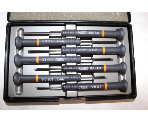 Набор прецизионных шестигранных отверток HEX Hazet 7 предметов 806/7