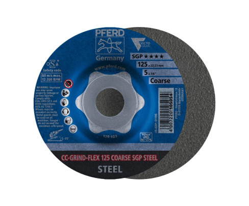 Круг шлифовальный Pferd CC-GRIND FLEX 125 COARSE SGP STEEL