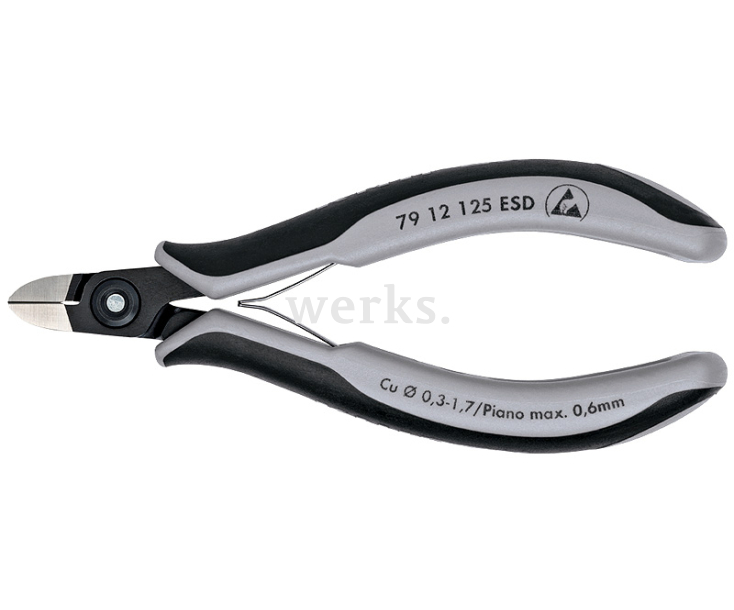 Прецизионные кусачки боковые для электроники антистатические ESD Knipex KN-7912125ESD