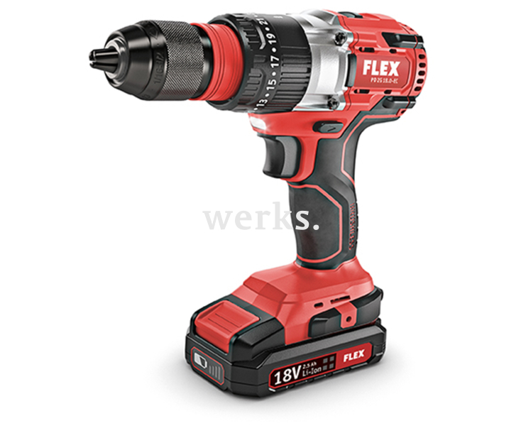 Двухскоростной аккумуляторный шуруповерт 18 В ударный PD 2G 18.0-EC C Flex 491233