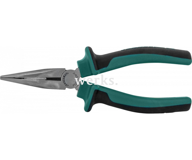 Длинногубцы изогнутые 45° с двухкомпонентными рукоятками 200 мм Jonnesway P1218