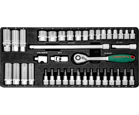 Набор торцевых головок с трещоткой, квадрат 3/8"DR, 6-24 мм, 41 предмет Jonnesway S04H3141S