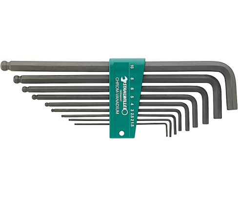 Набор метрических штифтовых ключей HEX 10767/9 Stahlwille 96432601, 9 пр. со сферической головкой