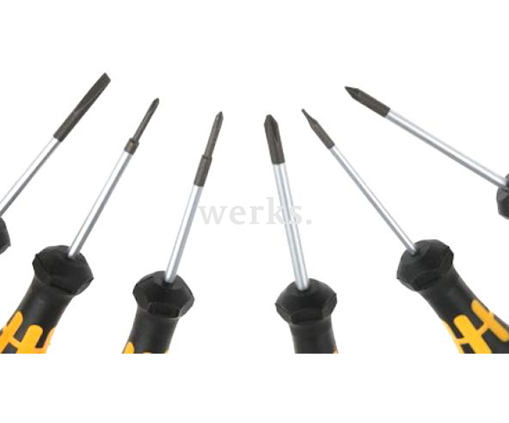 Набор отверток для ремонта Apple iPhone и электроники SL PH Microstix PL на подставке Wera Kraftform Micro 1550/6 ESD WE-030180