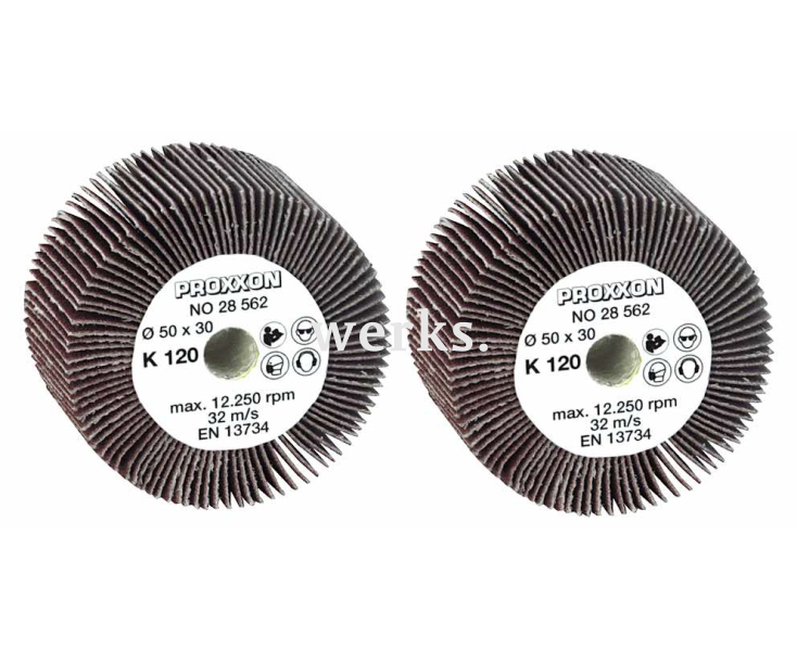 Валец шлифовальный веерный Ø 50 мм K120 Proxxon 28562 2 шт.