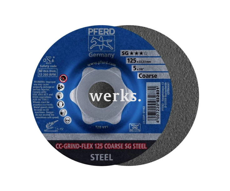 Фибродиск Pferd CC-GRIND FLEX 125 COARSE SG STEEL