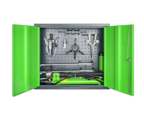 Шкаф для инструментов с набором съемников (10 предметов) KUKKO 224-677