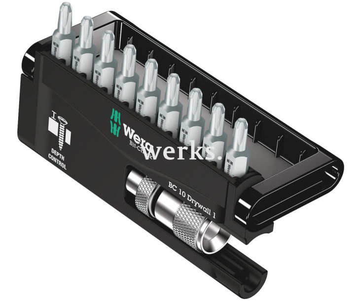 Bit-Check 10 Drywall 1 Wera Набор крестовых насадок для работы с гипсокартоном WE-136011