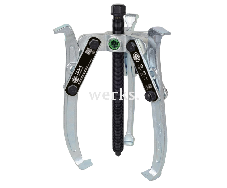 Универсальный трёхзахватный съёмник с разворотными захватами KUKKO 203-4