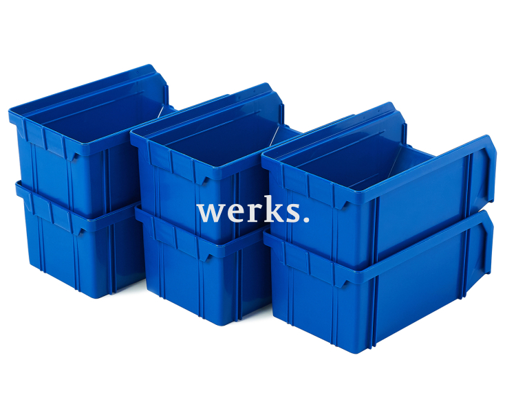 Пластиковый ящик Стелла-техник V-1-К6-синий , комплект 6 штук
