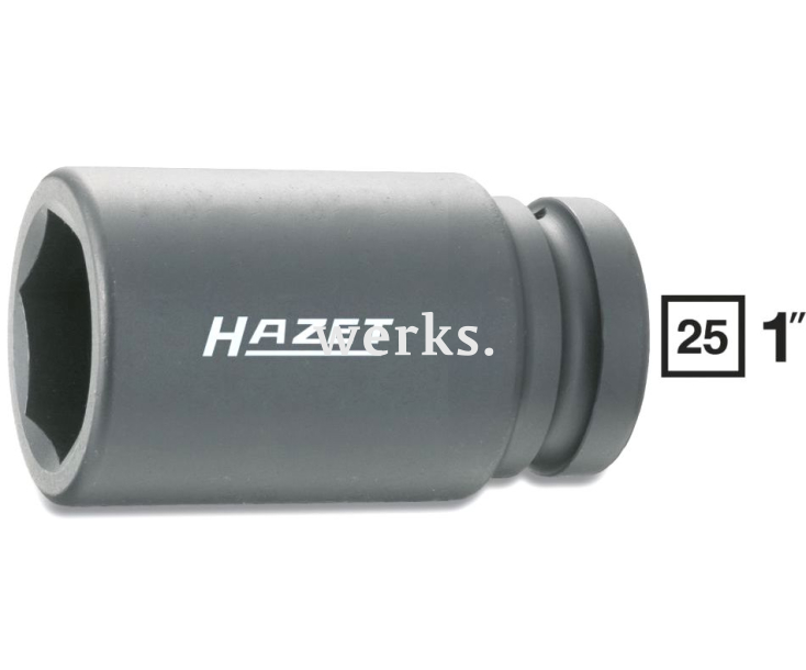 Торцовая головка ударная длинная HEX Nut 1" 24 мм Hazet 1100SLG-24
