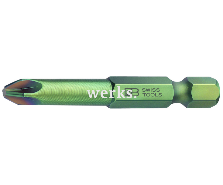 Бита крестовая Pozidriv PrecisionBits E6,3 с внешним шестигранником 1/4 PB Swiss Tools PB E6.192 / 2 PZ2