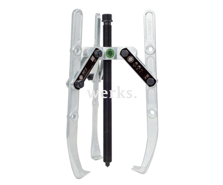 Универсальный трёхзахватный съёмник с шарнирными захватами и регулировкой глубины фиксации KUKKO 207-2