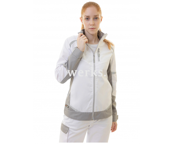 Женская рабочая куртка Brodeks KS228 белый/серый (XXL)