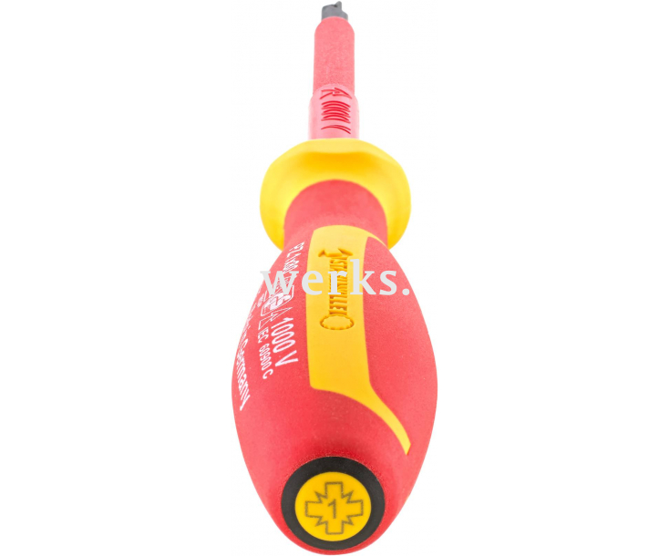 Отвертка диэлектрическая крестовая Pozidriv DRALL+ 4670 VDE 0 PZ0х60 Stahlwille 46701000