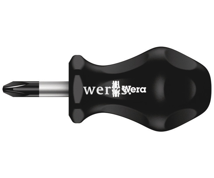 Короткая отвертка/отвертка для карбюратора Wera для винтов Pozidriv, PZ 02 / 25 мм, WE-009335