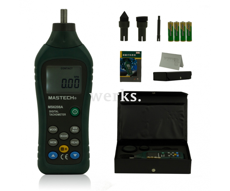 Тахометр цифровой контактный Mastech MS6208A