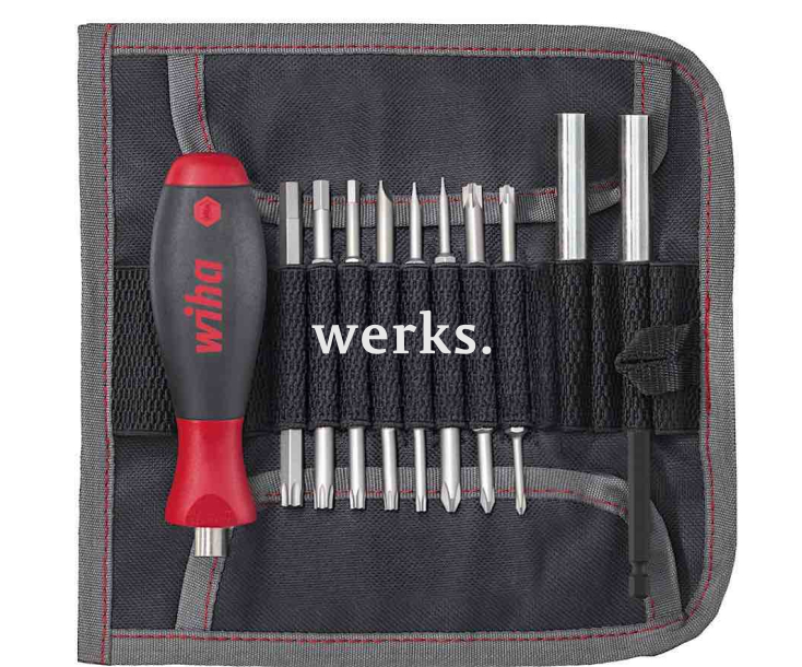 Набор бит с рукояткой монтажный серия 9300 Wiha 44576, 20 предметов