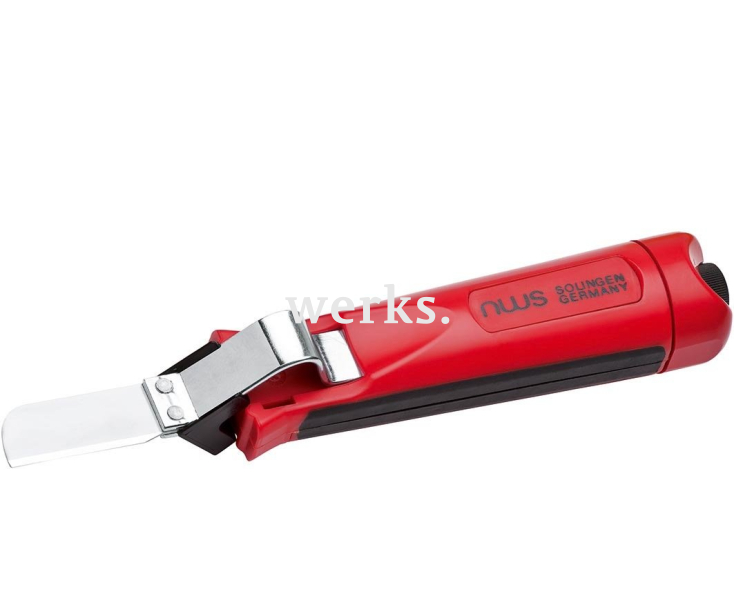 Нож с прямым лезвием для снятия изоляции с круглого кабеля 180 мм NWS 728G