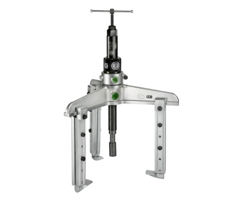 Трёхзахватный съёмник с регулировкой глубины фиксации и длинным гидравлическим шпинделем KUKKO 11-0-BV