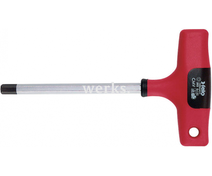 Отвертка Т-образная HEX Felo М8,0 x 200 30308780 для винтов с внутренним шестигранником