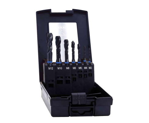 Набор машинных метчиков M3-M12 форма 35° RSP DIN 371/376 Exact GQ-43654 7 предметов