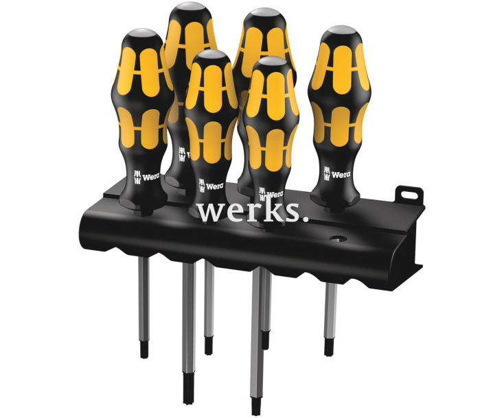 Набор отверток Wera Kraftform 977/6 TORX WE-024410: отвертка-резец + подставка