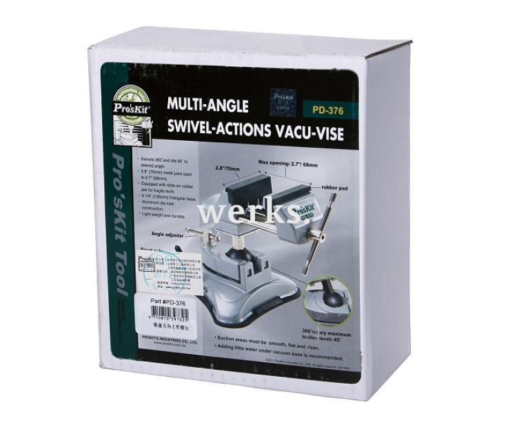 Тиски алюминиевые для рабочего стола ProsKit PD-376