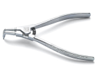 Щипцы для внешних стопорных колец на валах форма B 180 мм Hazet 1846D-2 изогнутые на 90°