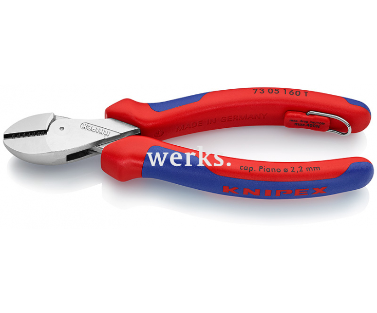 KNIPEX X-Cut компактные кусачки боковые со страховочным креплением KN-7305160T