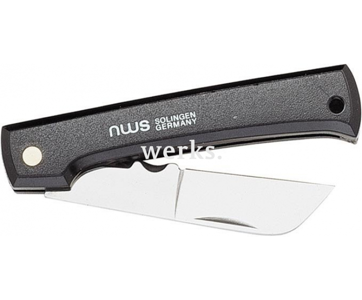 Нож кабельный складной с пластмассовой ручкой с прямым и круглым скребком 200 мм NWS 963-7-80