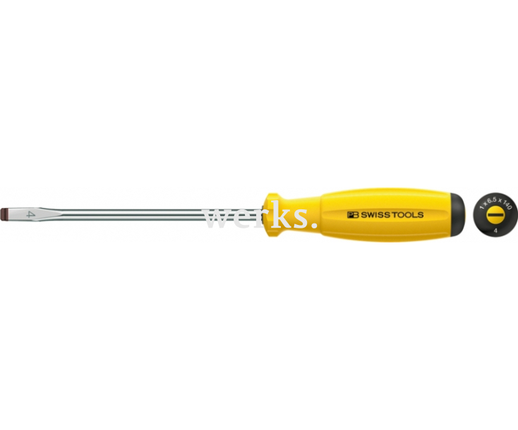 Отвертка шлицевая антистатическая SwissGrip ESD PB Swiss Tools 8100.4-140 ESD 1 x 6.5
