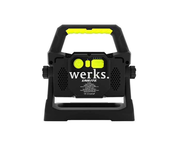 Прожектор аккумуляторный с Bluetooth колонкой UNILITE SP-4500