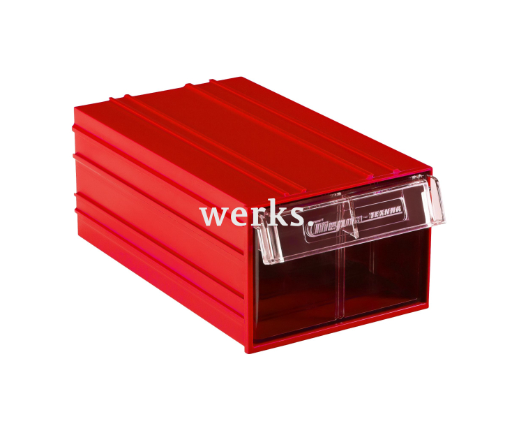 Пластиковый короб Стелла-техник С-2-красный-прозрачный , 140х250х100мм