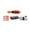 Диэлектрическая VDE отвертка speedE Set1 с электроприводом и битами Wiha 590 T101 41911, 42266 9 предметов